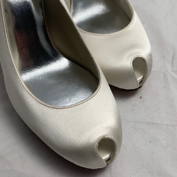 Peekosling Stuart Weitzman 8.5 white slingback NWD - Picture 5 of 8